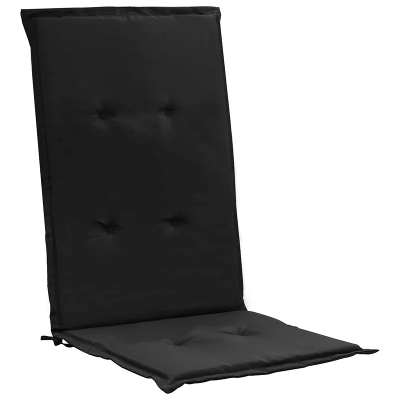 lot de 2 coussins de chaise de jardin 100% polyester noir 120 x 50 x 3 cm DEC021666