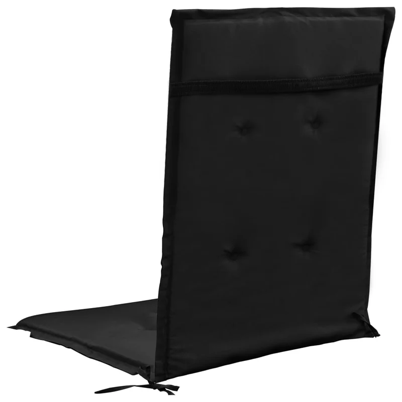 lot de 2 coussins de chaise de jardin 100% polyester noir 120 x 50 x 3 cm DEC021666