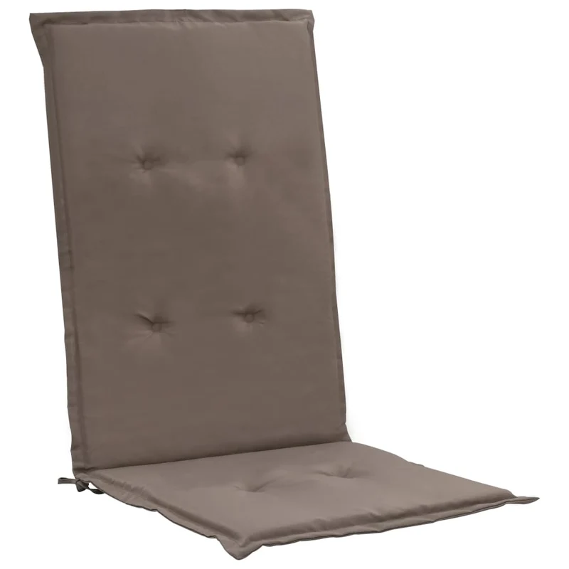 lot de 2 coussins de chaise de jardin 100% polyester imperméable taupe 120 x 50 x 3 cm DEC021668