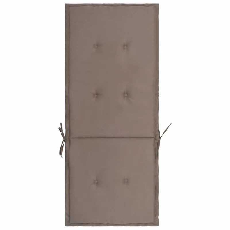 lot de 2 coussins de chaise de jardin 100% polyester imperméable taupe 120 x 50 x 3 cm DEC021668