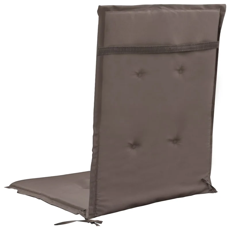 lot de 2 coussins de chaise de jardin 100% polyester imperméable taupe 120 x 50 x 3 cm DEC021668