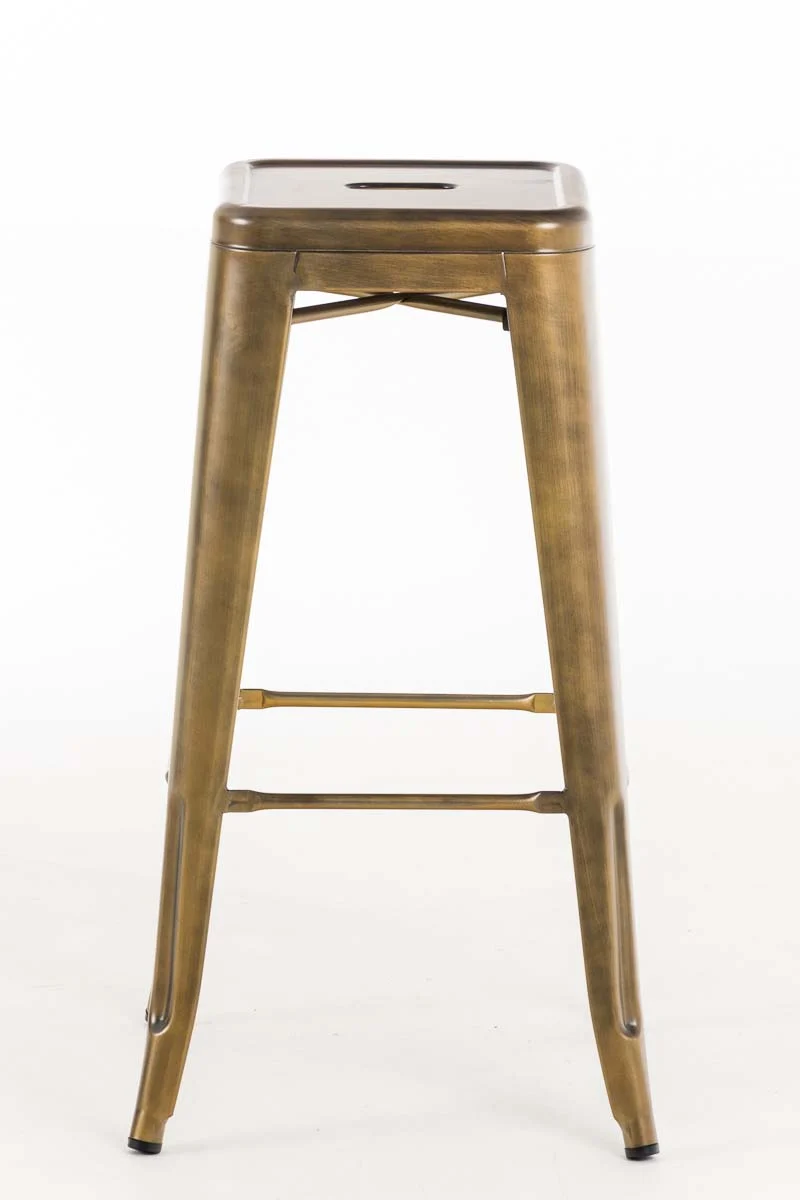 Tabouret de bar empilable avec repose-pieds design industriel factory métal doré 10_0000073