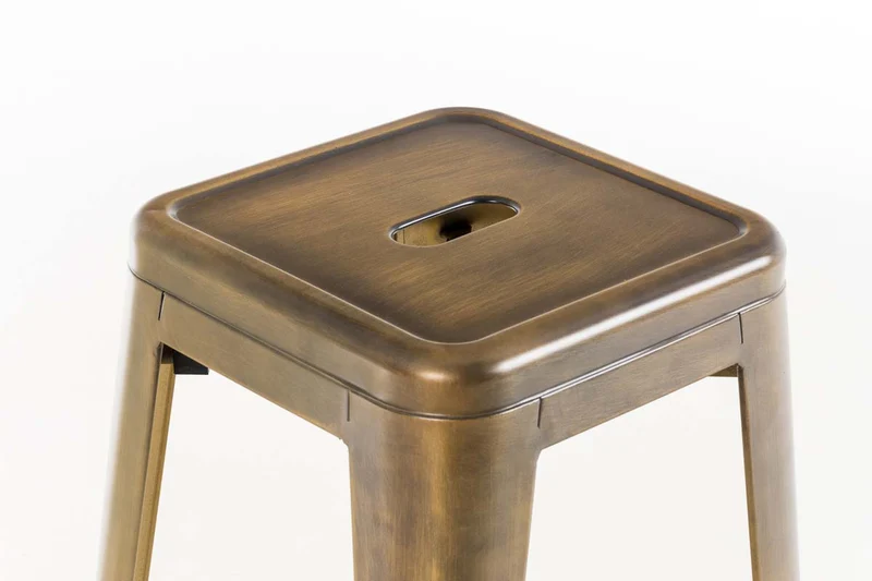 Tabouret de bar empilable avec repose-pieds design industriel factory métal doré 10_0000073