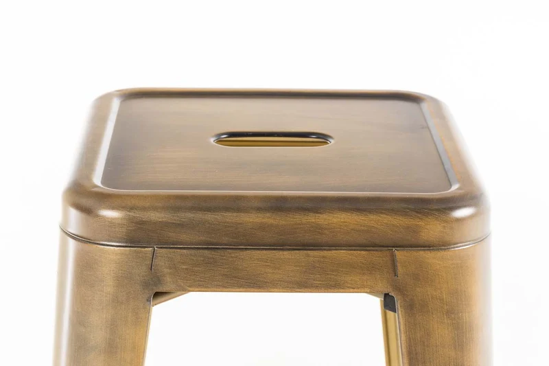 Tabouret de bar empilable avec repose-pieds design industriel factory métal doré 10_0000073