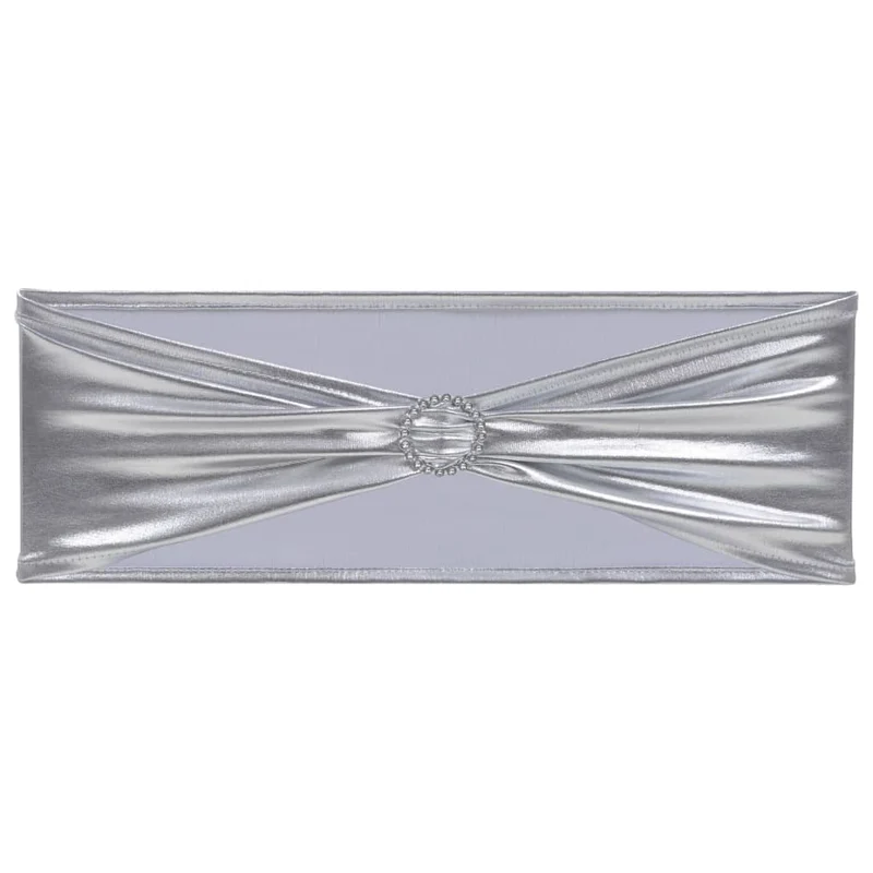Ruban élastique de chaise 25 pièces avec boucle à diamants Argenté DEC022459