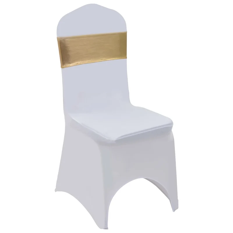 Ruban élastique de chaise 25 pièces avec boucle à diamants Doré DEC022458
