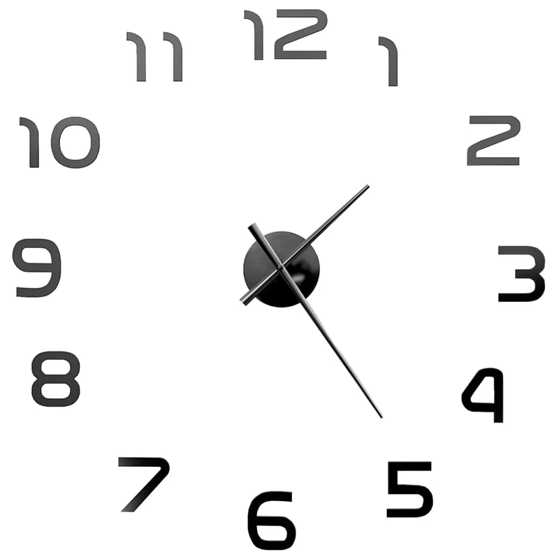 Horloge murale 3D Design moderne 100 cm XXL Noir DEC022270