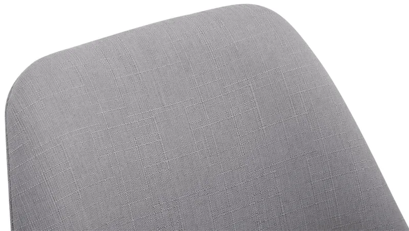 Chaise de salle à manger x1 design scandinave en tissu gris et piètement à 4 pieds en bois marron 10_0003303