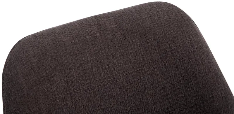Chaise de salle à manger x1 design scandinave en tissu gris foncé et piètement à 4 pieds en bois blanc 10_0003314