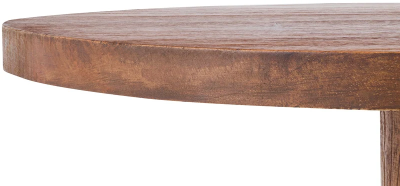 Table d’appoint ronde en bois de mindi massif marron 60 × Ø 50 cm fabriquée à la main 10_0009238