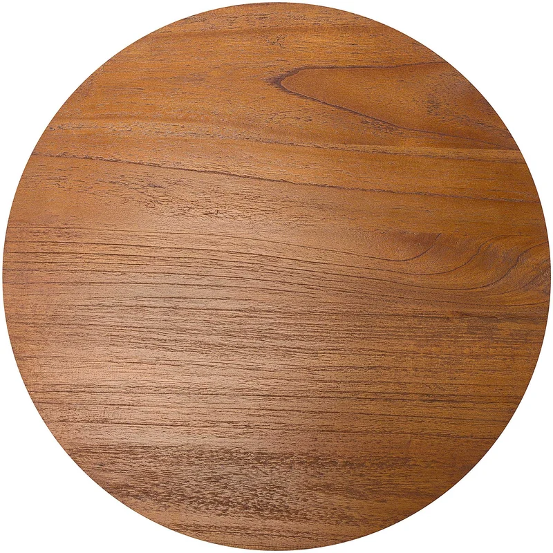 Table d’appoint ronde en bois de mindi massif marron 60 × Ø 50 cm fabriquée à la main 10_0009238