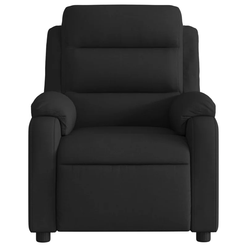 Fauteuil de relaxation TV fonction massage inclinable électrique 6 points de massage en tissu noir DEC027229