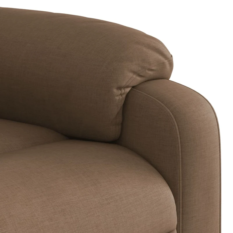 Fauteuil de relaxation TV fonction massage inclinable inclinaison manuelle en tissu marron DEC027013