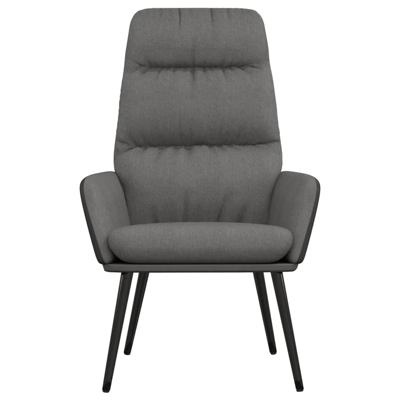 Fauteuil lounge chaise de canapé design moderne en tissu gris clair DEC026662