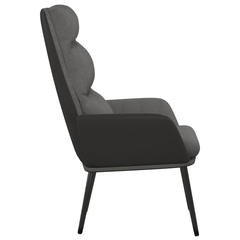 Fauteuil lounge chaise de canapé design moderne en tissu gris clair DEC026662