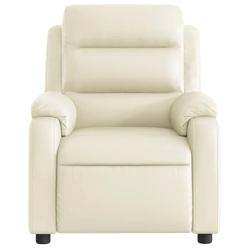 Fauteuil relax TV fonction d'inclinaison électrique très confortable en PVC crème DEC028263