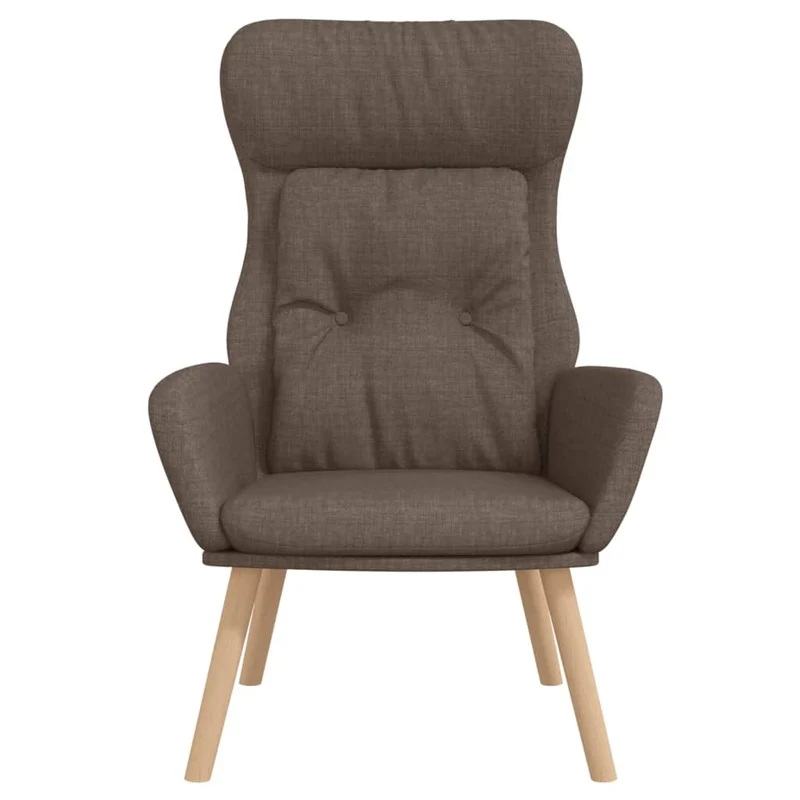 Fauteuil lounge chaise de canapé design moderne en tissu taupe DEC026773