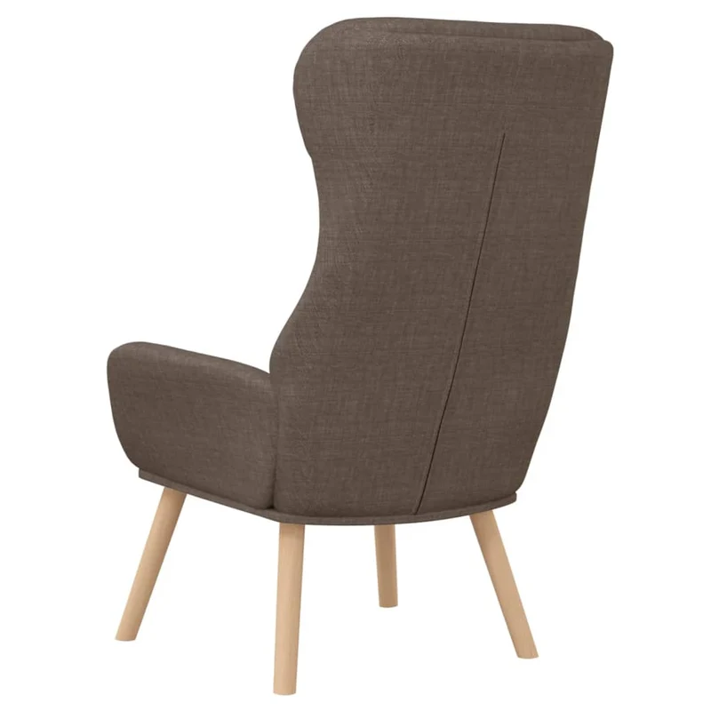 Fauteuil lounge chaise de canapé design moderne en tissu taupe DEC026773
