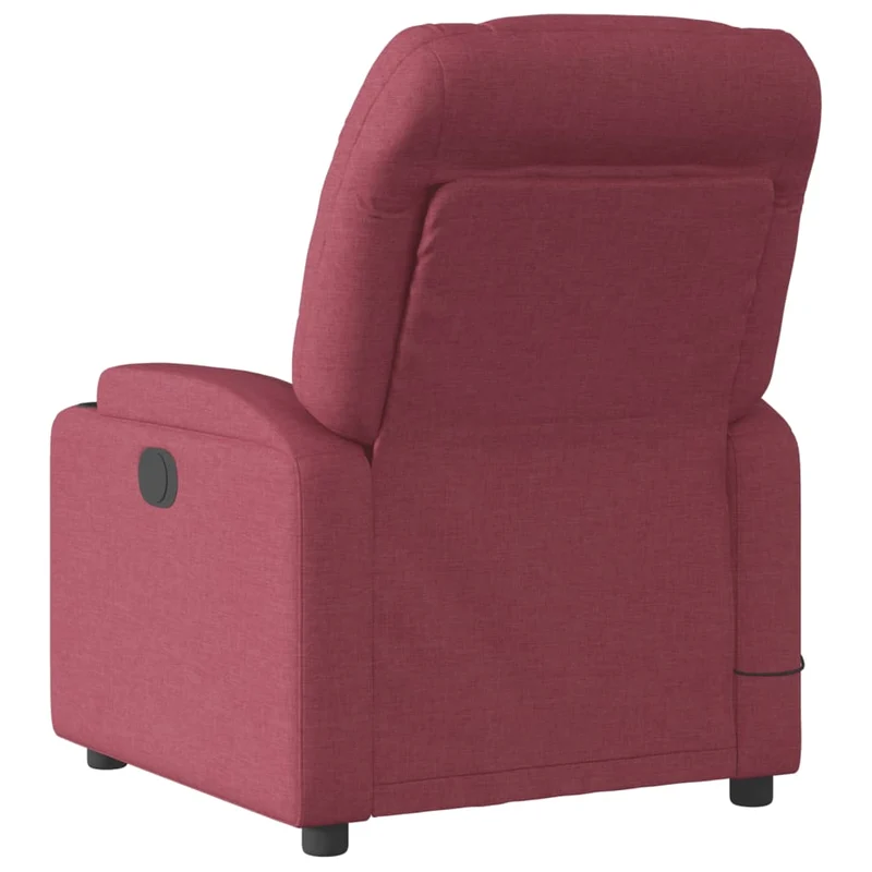 Fauteuil de relaxation TV fonction massage inclinable électrique en tissu rouge bordeaux DEC027251