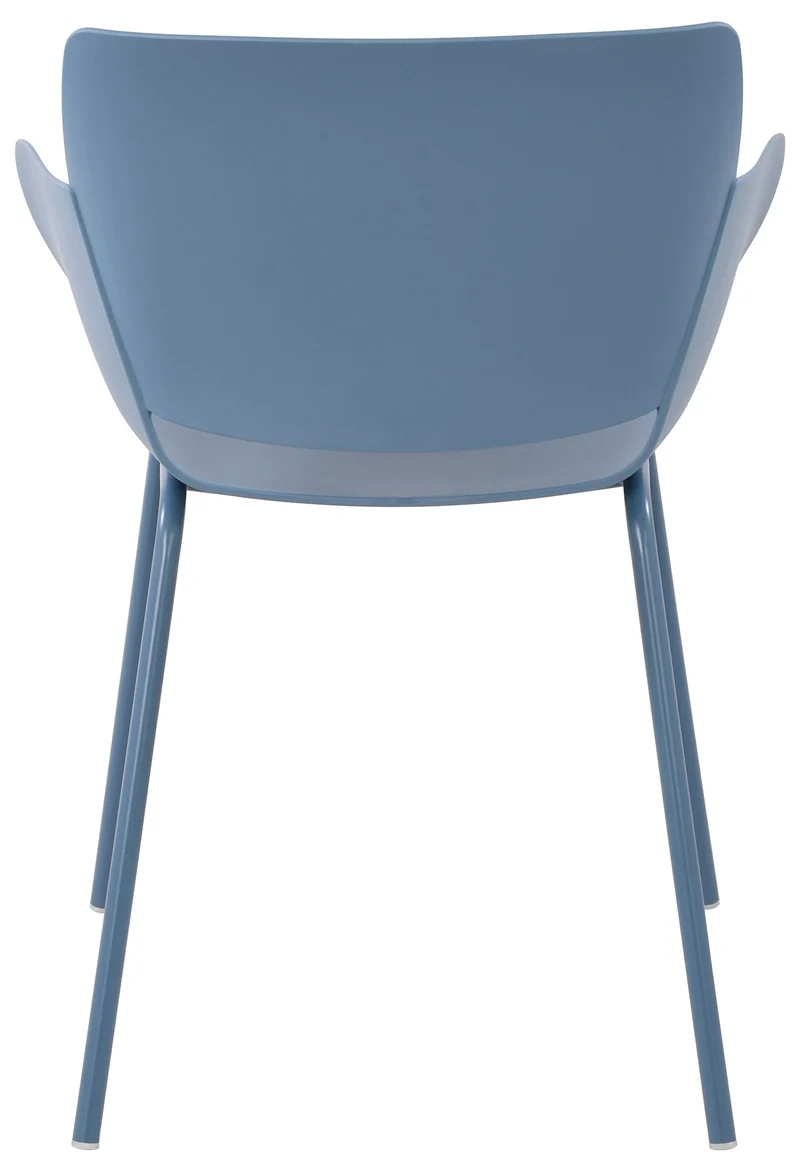 Lot de 2 chaises pour intérieur ou extérieur en plastique couleur bleu en acier thermolaqué 10_0007309