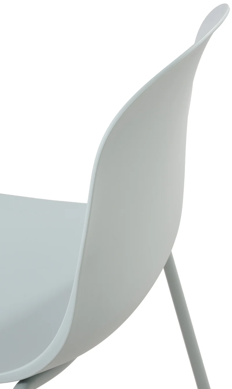 Lot de 2 chaises de jardin en plastique turquoise et cadre robuste à quatre pieds en acier 10_0007328