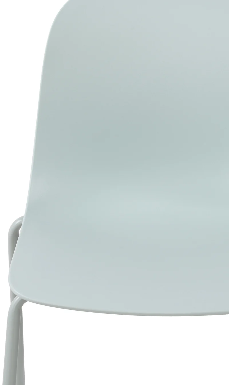 Chaise de jardin x1 en plastique turquoise et cadre robuste à quatre pieds en acier 10_0007293