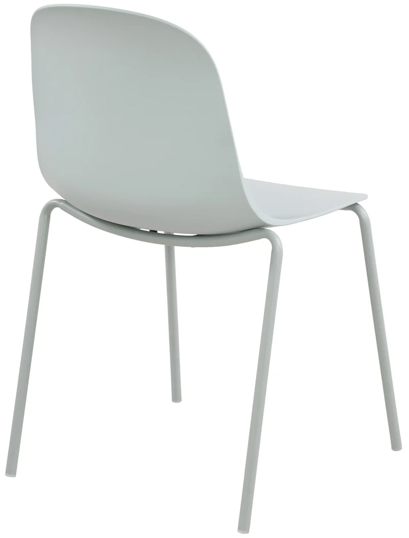 Chaise de jardin x1 en plastique turquoise et cadre robuste à quatre pieds en acier 10_0007293