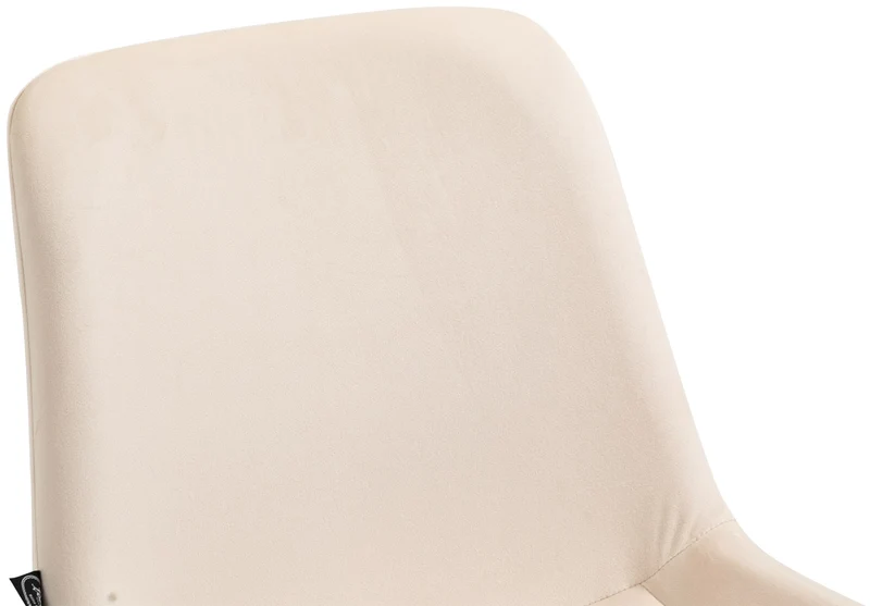 Lot de 2 chaises de salle à manger design moderne et confortable en velours crème et métal noir mat 10_0007319