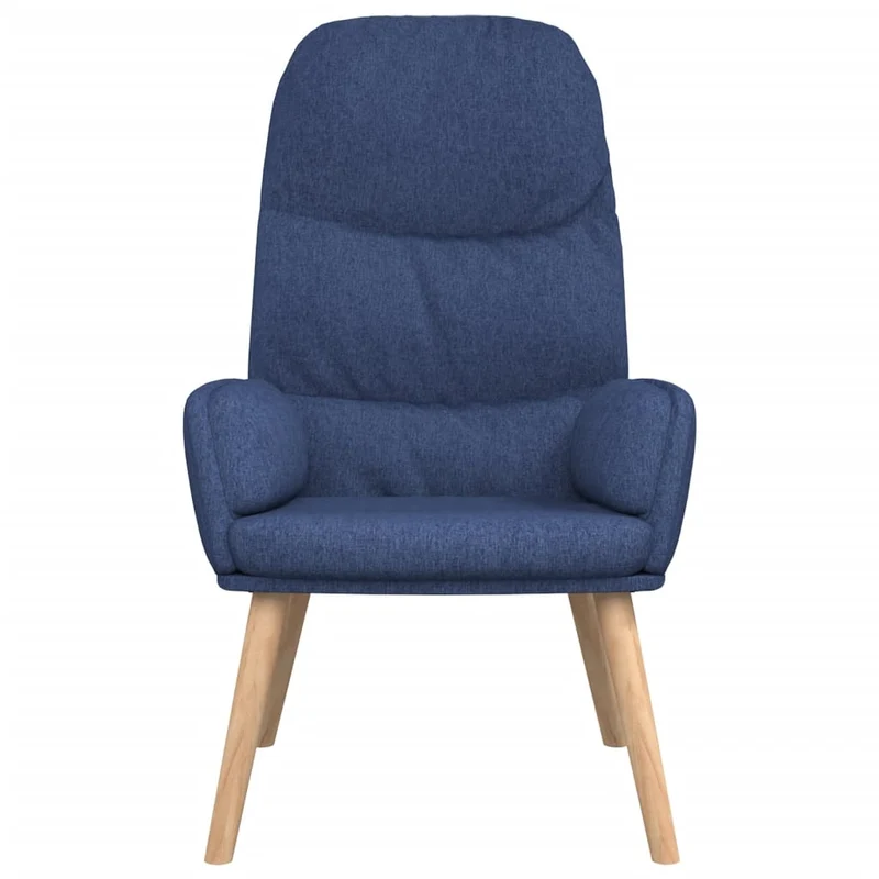 Fauteuil lounge chaise de canapé design moderne en tissu bleu DEC026642