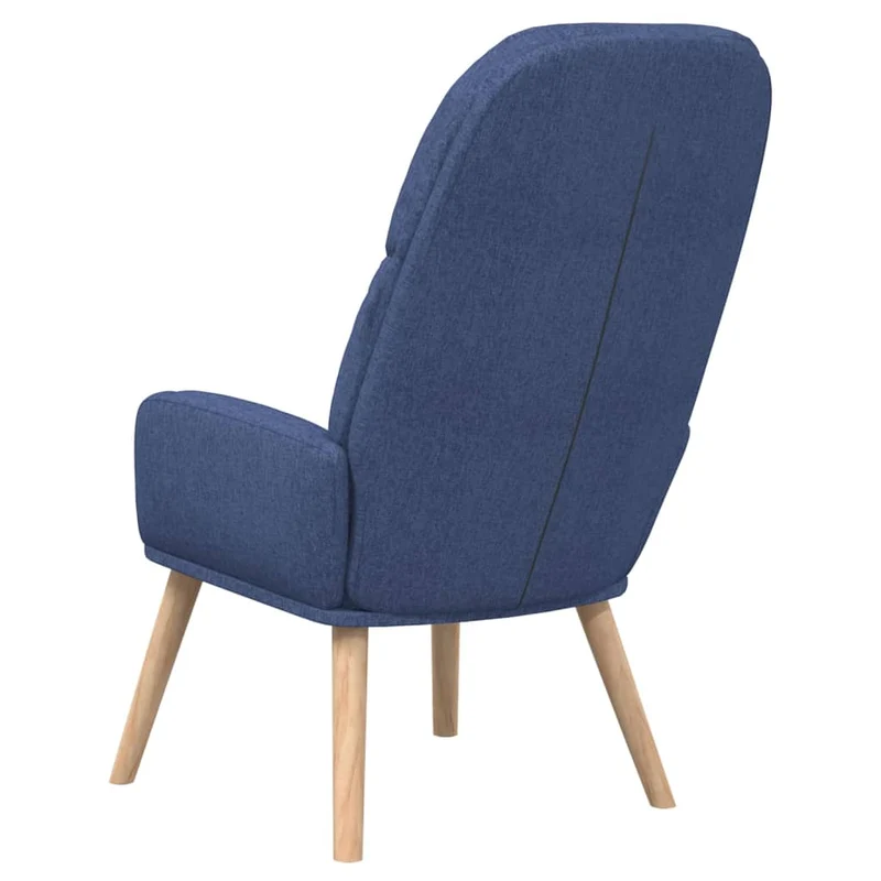 Fauteuil lounge chaise de canapé design moderne en tissu bleu DEC026642