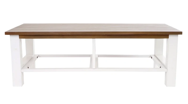 Table basse en bois avec 2 paniers rotin 38x112x52cm TABA04003