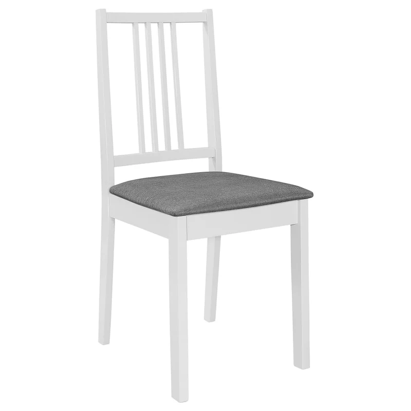 Lot de 6 chaises de salle à manger cuisineà dîner avec coussins blanc bois solide CDS022954