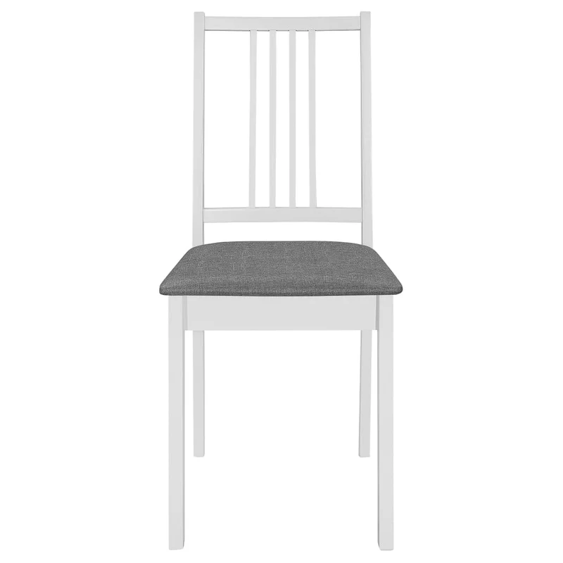 Lot de 6 chaises de salle à manger cuisineà dîner avec coussins blanc bois solide CDS022954