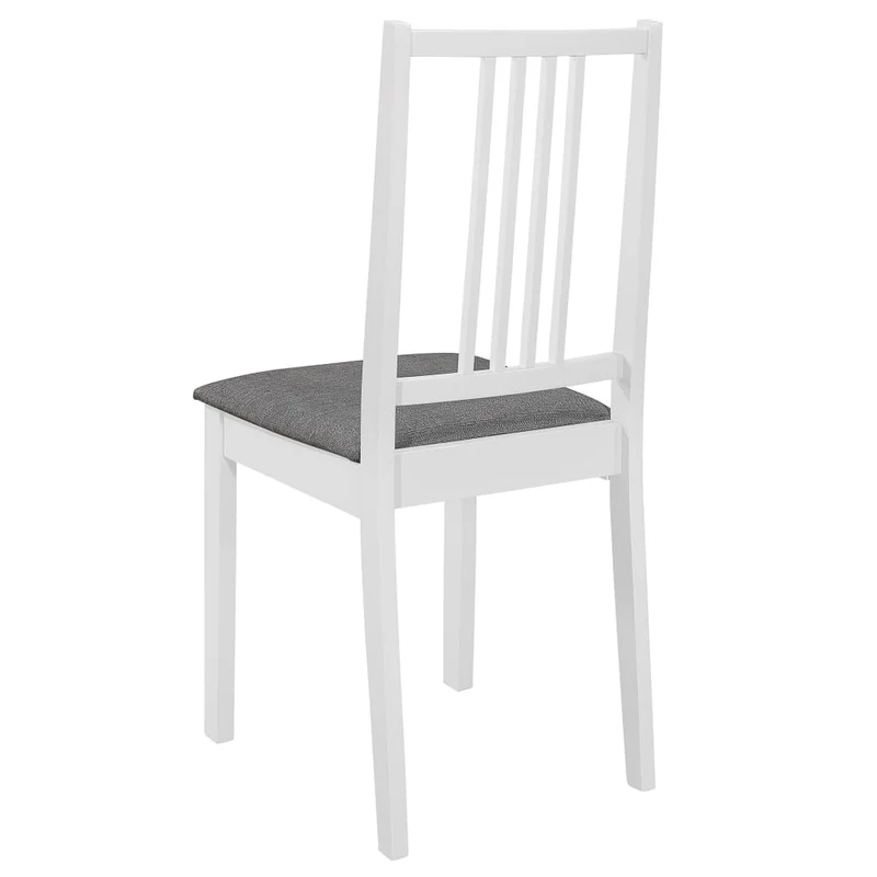 Lot de 6 chaises de salle à manger cuisineà dîner avec coussins blanc bois solide CDS022954
