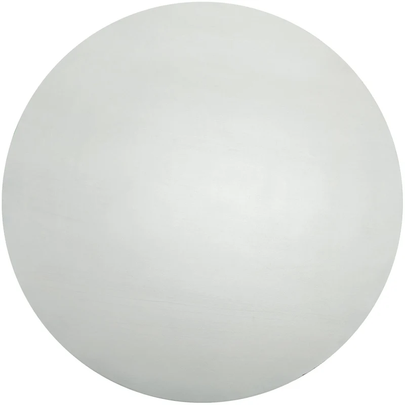 Table d’appoint ronde en bois blanc effet vieilli – Style campagnard, Ø 70 cm 10_0009182