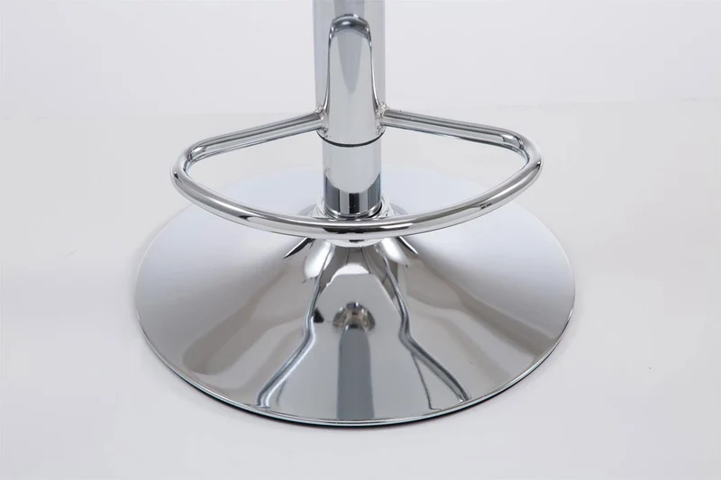 Tabouret de bar chaise de bar hauteur réglable avec repose pieds en synthétique noir et métal 10_0000077