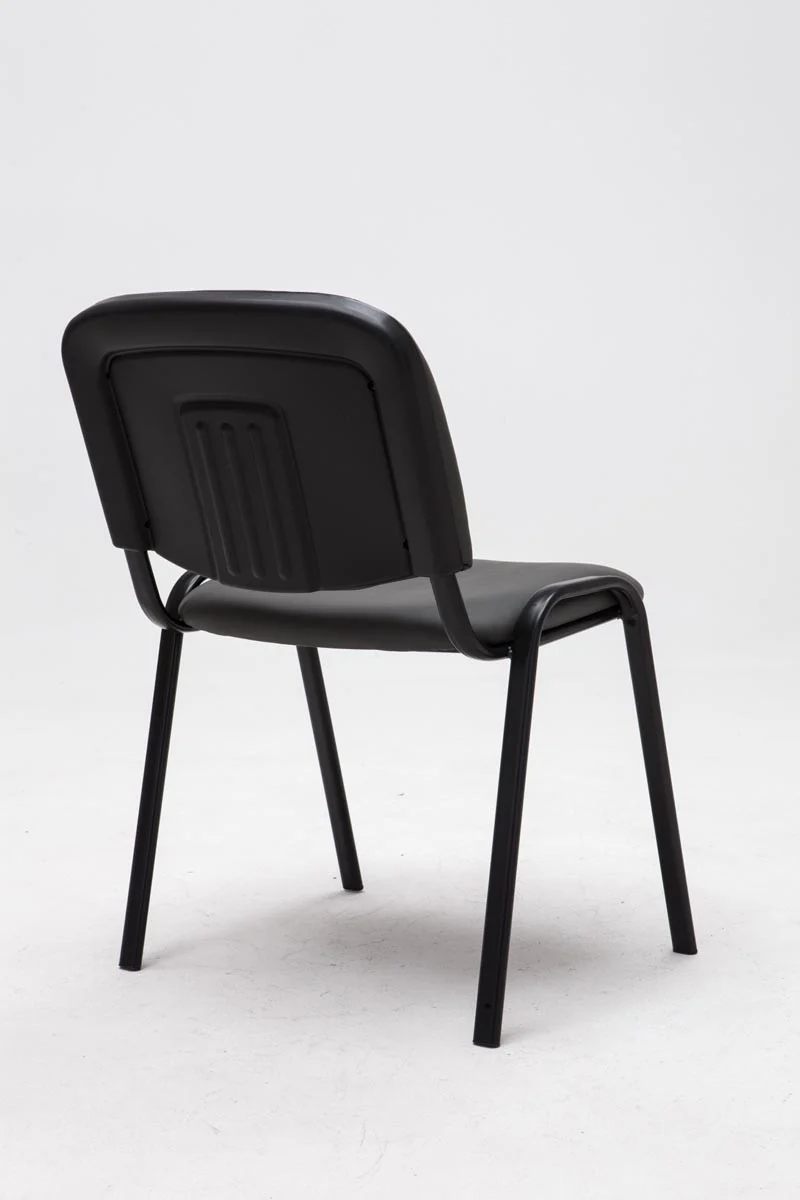 Chaise visiteur conférence design classique assise rembourrée en synthétique gris BUR10069