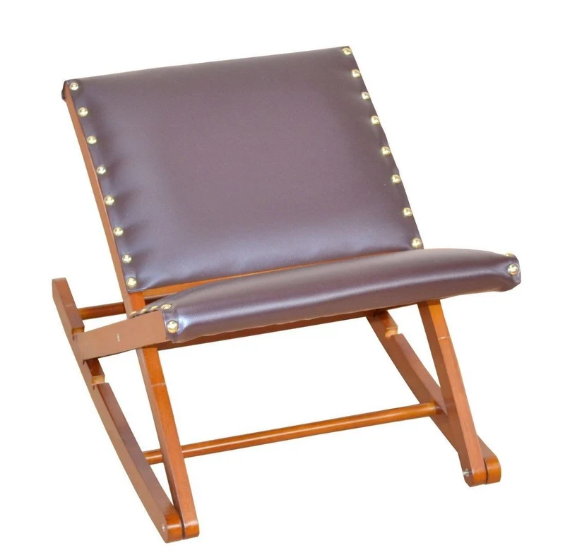 Tabouret / repose-pieds jambes balançoire pliable et réglable en bois massif TABO05008