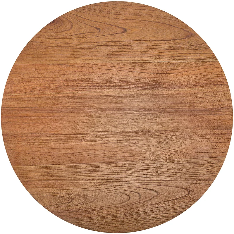 Table d'appoint ronde en bois de mindi massif Ø 50 cm style maison de campagne 10_0009230