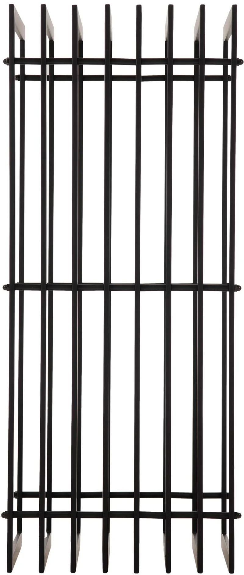 Range bûches en métal thermolaqué noir mat 150x50 cm 10_0003535