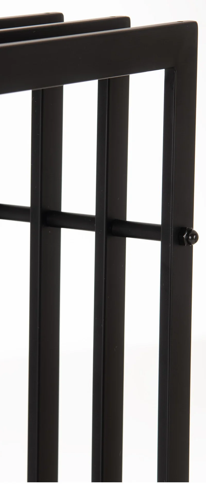 Range bûches en métal thermolaqué noir mat 150x50 cm 10_0003535