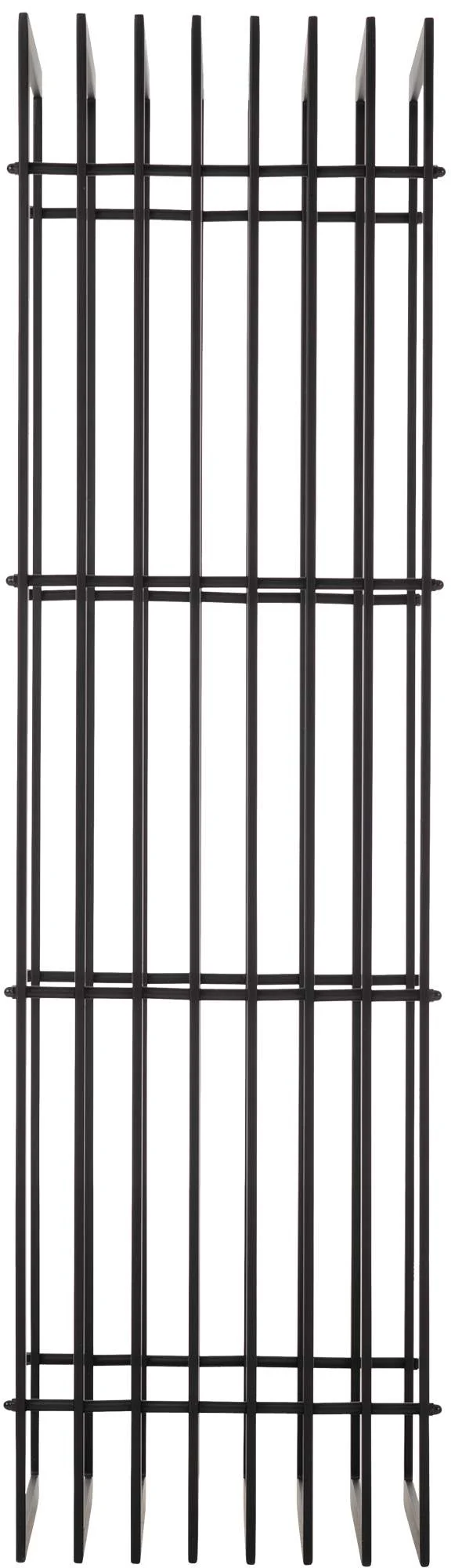 Range-bûches étagère support bois de cheminée 150x50 cm en métal noir-mat 10_0003537