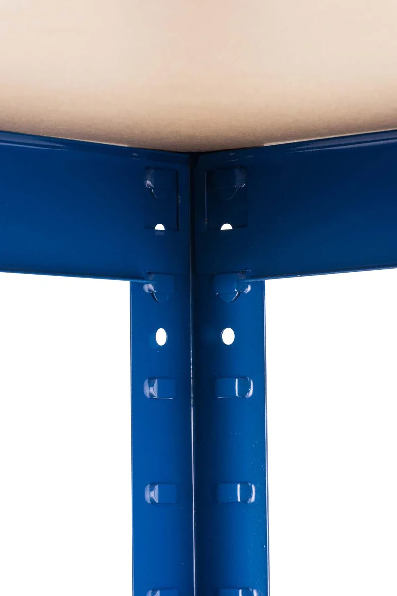 Étagère d’angle en métal et MDF bleu 180 x 70 cm charge 875 kg ETA10081