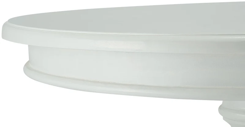 Table d'appoint en bois de mindi blanc antique Ø 70 cm style maison de campagne 10_0009190