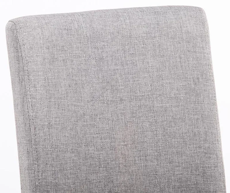 Lot de 2 chaises de salle à manger design moderne en tissu gris clair et pieds en bois noir 10_0001558