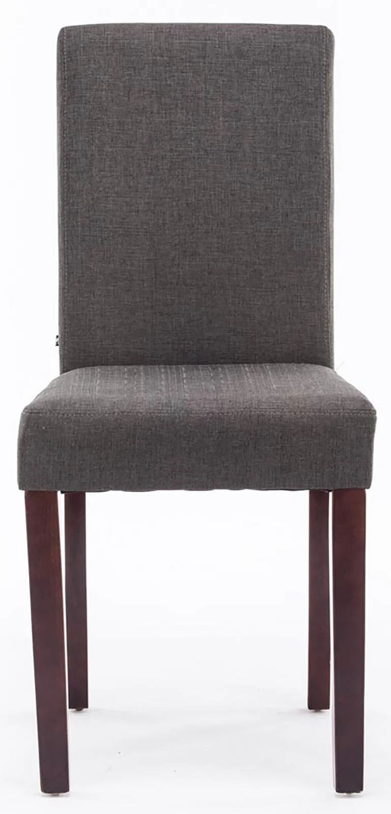 Lot de 2 chaises de salle à manger design moderne en tissu gris clair foncé et pieds en bois marron foncé 10_0001554