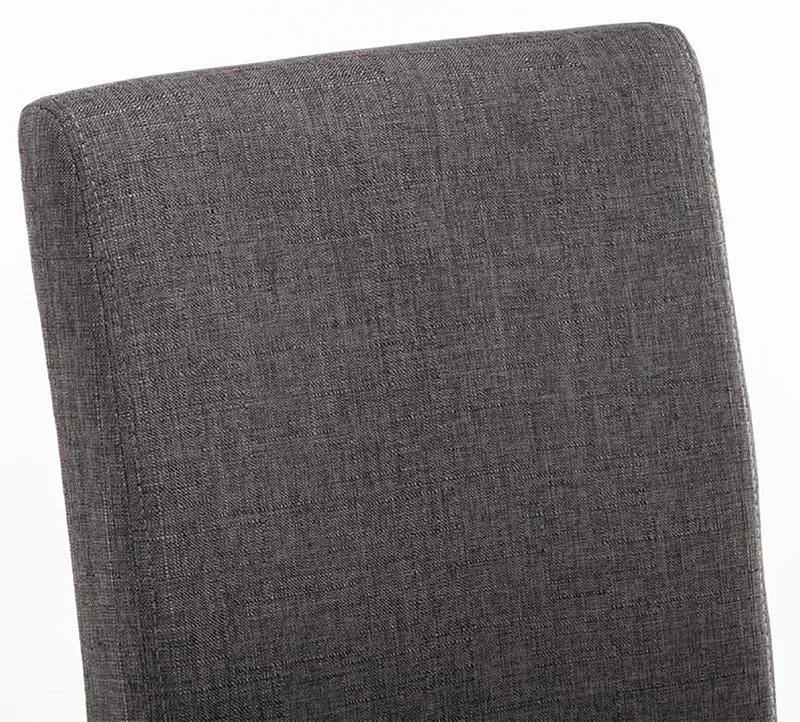 Lot de 2 chaises de salle à manger design moderne en tissu gris clair foncé et pieds en bois marron foncé 10_0001554