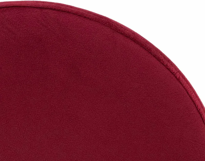 Lot de 2 tabourets de bar avec assise en tissu velours rouge et cadre métal chromé TDB10717