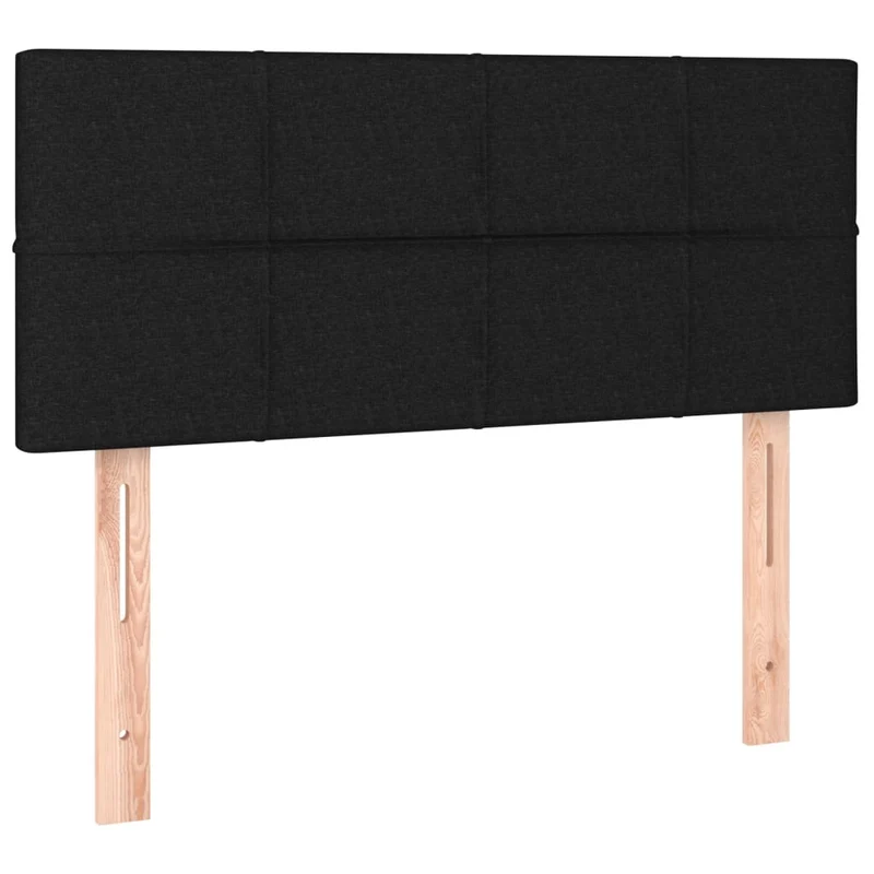 Cadre de lit LED avec sommier tête de lit matelas 80x200cm tissu noir TDL0209115