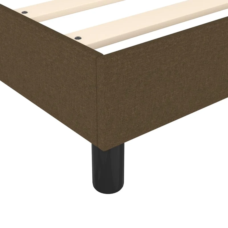 Sommier à lattes sur pieds cadre de lit 80x200 cm tissu marron foncé TDL0207053